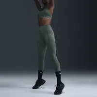 Nike Universa жіноча Medium-Support З високою талією 7/8 лосіни з кишенямиколір зелений