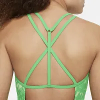 Nike Swim Retro Flow Big детские (Girls') T-Back One-Piece Swimsuit цвет зеленый
