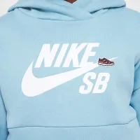 Nike SB Icon Fleece EasyOn Big дитячі оверсайз Pullover Толстовка з капюшоном блакитний