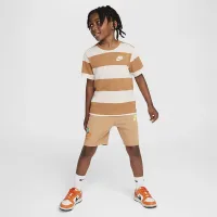 Nike Little дитячі Rugby Stripe футболка колір коричневий