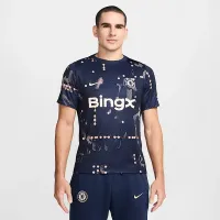 Chelsea FC Academy Pro SE мужские Nike Dri-FIT Soccer Pre-Match Short-Sleeve Top синий
