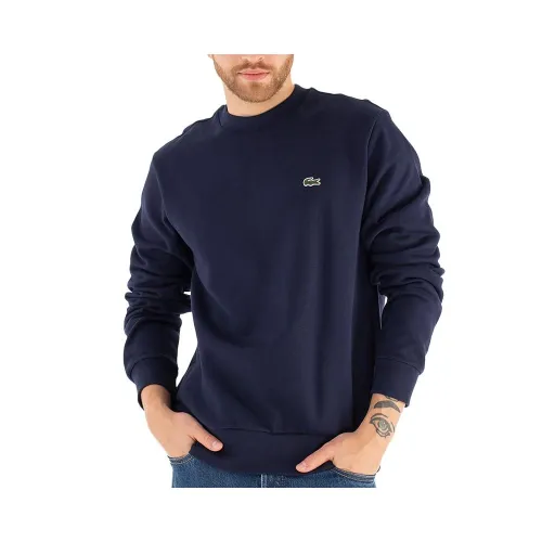 Кофта/футболка Lacoste Organic Brushed бавовнянісвітшот SH9608-166 - Синя