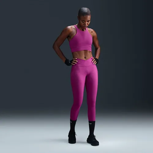 Nike One Wrap жіноча З високою талією 7/8 лосіни колір фіолетовий