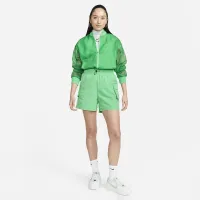 Nike Sportswear Essential женская Woven High-Rise шорты цвет зеленый