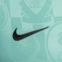Liverpool FC Academy Pro мужские Nike Dri-FIT Soccer Pre-Match Short-Sleeve Top цвет зеленый