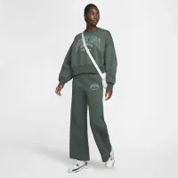 Nike Sportswear Phoenix Fleece женская С высокой Талией Wide-Leg Sweatpants цвет зеленый
