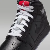 Nike Air Jordan 1 Mid Big детские Кроссовки цвет черный