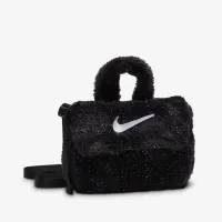 Nike Big детские Faux Fur Crossbody сумка (1L) цвет черный