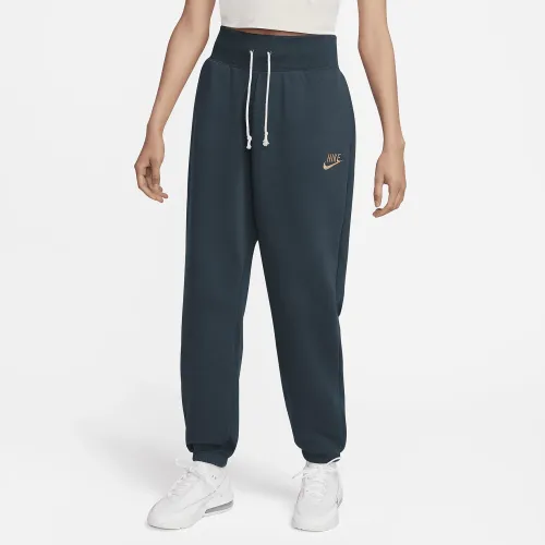 Nike Sportswear женская С высокой Талией оверсайз Fleece Sweatpants цвет зеленый