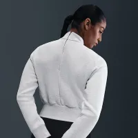 Nike Tech жіноча Fleece Crew колір сірий
