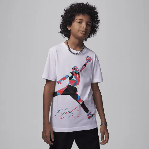 Nike Jordan Jumpman Heirloom Big дитячі Graphic T-Shirt колір білий