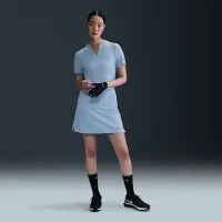 Nike Tour женская Dri-FIT Short-Sleeve Blade Jacquard для гольфа Polo синий