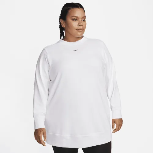 Nike Dri-FIT One жіноча Crew-Neck French Terry Tunic (великі розміри) колір білий