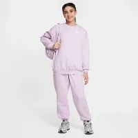 Nike Sportswear Club Fleece Big дитячі оверсайз світшот колір фіолетовий