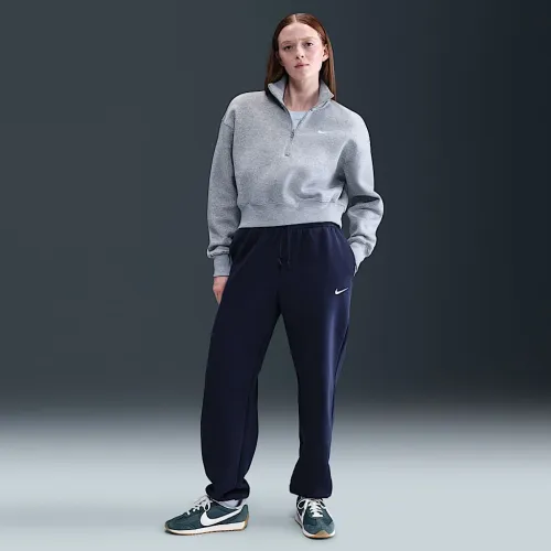 Nike Sportswear Phoenix Fleece женская С высокой Талией оверсайз Sweatpants синий