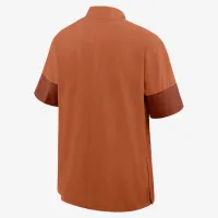 Texas Sideline Coach чоловічі Nike College 1/2-Zip Short-Sleeve Hooded Куртка Orange