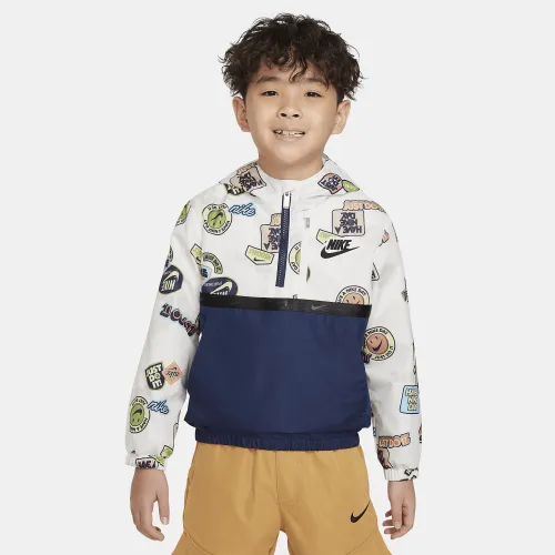 Nike Half-Zip Print Blocked Anorak Little дитячі Куртка колір білий
