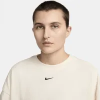 Nike Sportswear Essential жіноча оверсайз футболка колір коричневий