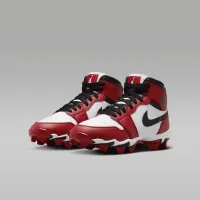 Nike Jordan 1 Mid Little/Big детские Cleats цвет белый