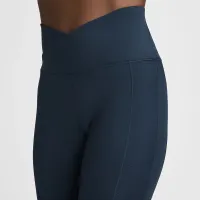 Nike One Wrap женская С высокой Талией 7/8 лосины синий
