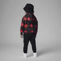 Nike Brooklyn Fleece Plaid Толстовка з капюшоном and Joggers комплект Toddler комплект колір чорний