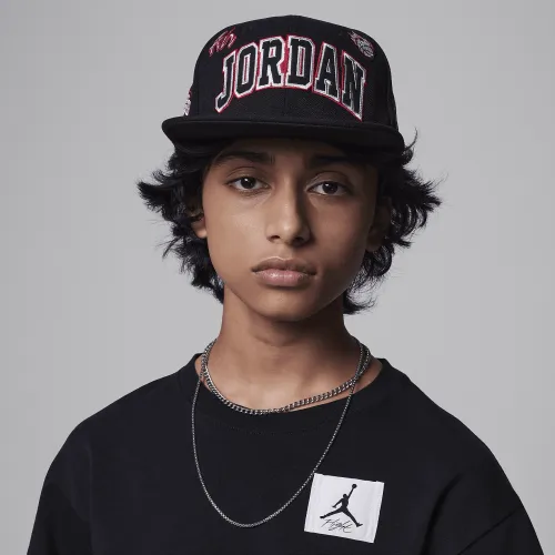 Nike Jordan Patch Pack Big детские Flat Brim Cap цвет черный
