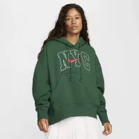 Nike Sportswear Phoenix Fleece женская Over-оверсайз Толстовка с капюшоном цвет зеленый