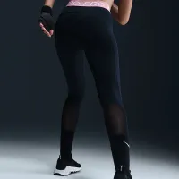 Nike Pro жіноча Mid-Rise Mesh-Paneled лосіни колір чорний
