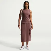 Nike Sportswear жіноча Tight Ribbed Tank Top колір фіолетовий