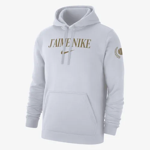 Nike Club Fleece чоловічі Tennis Pullover Толстовка з капюшоном колір білий