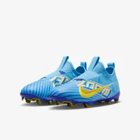 Nike Jr. Mercurial Zoom Vapor 15 Academy KM FG/MG Little/Big дитячі Low-Top футбольні бутси блакитний