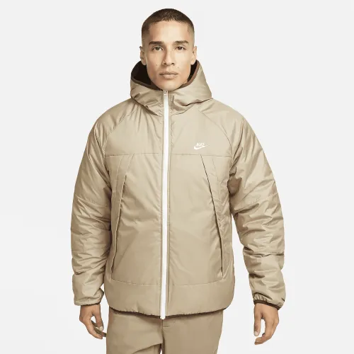 Nike Sportswear Therma-FIT Legacy чоловічі Reversible Hooded Куртка колір коричневий