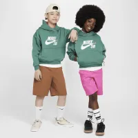 Nike SB Icon Fleece EasyOn Big дитячі оверсайз Pullover Толстовка з капюшоном колір зелений