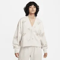 Nike Sportswear Phoenix Fleece женская Over-оверсайз Cardigan цвет коричневый