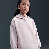 Nike Sportswear Club Fleece Big детские оверсайз Pullover Толстовка с капюшоном цвет фиолетовый
