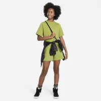 Nike Sportswear Big детские (Girls') Short-Sleeve Top цвет зеленый