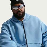 Nike Tech мужские Fleece Full-Zip Толстовка с капюшоном синий