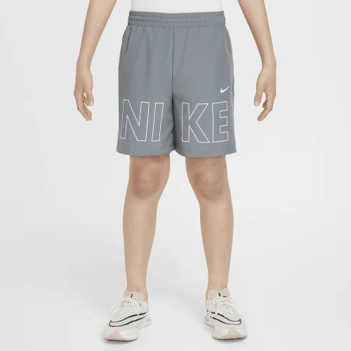 Nike Multi Big дитячі Woven тренувальні шорти колір сірий