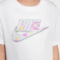 Nike Flow-Ral Little дитячі Boxy Graphic футболка колір білий