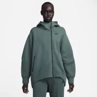 Nike Sportswear Tech Fleece женская оверсайз Full-Zip Толстовка с капюшоном Cape цвет зеленый