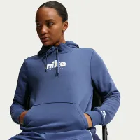 Nike Sportswear Club Fleece женская Graphic Pullover Толстовка с капюшоном синий