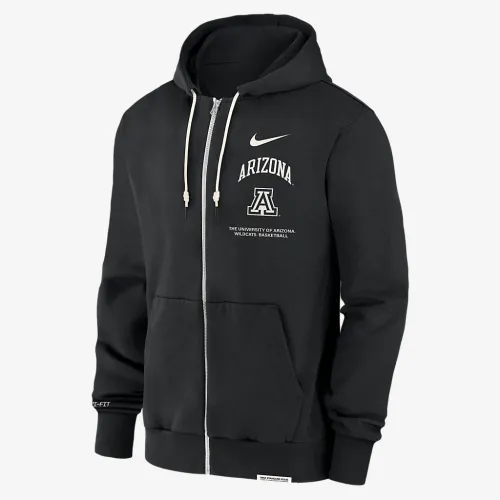 Arizona Wildcats On-Court баскетбольные Men’s Nike Dri-FIT College Full-Zip Толстовка с капюшоном цвет черный
