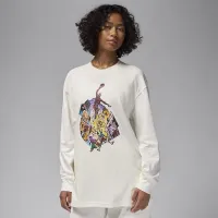 Nike Jordan жіноча оверсайз Long-Sleeve футболка колір білий