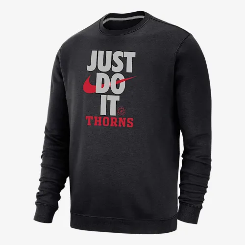 Portland Thorns Club Fleece чоловічі Nike Soccer Crew-Neck світшот колір чорний