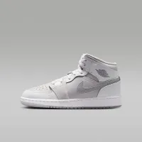 Nike Air Jordan 1 Mid SE Big детские Кроссовки цвет белый