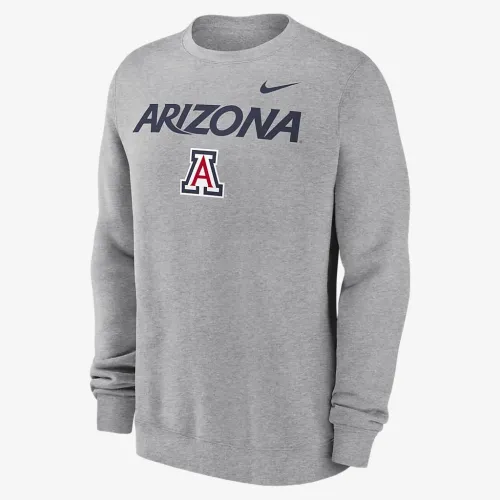 Arizona Wildcats Primetime Primary Stack мужские Nike College Pullover Crew цвет серый