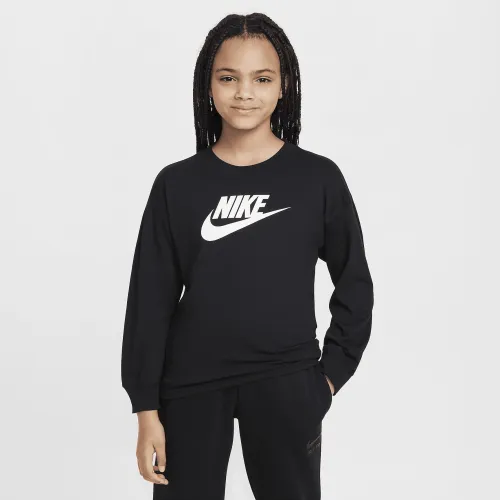 Nike Sportswear Big дитячі (Girls') Long-Sleeve футболка колір чорний
