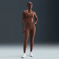 Nike One женская С высокой Талией 7/8 лосины с карманамицвет коричневый