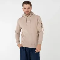 Кофта/футболка Alpha Industries Organics EMB Hoody 118350627 - бежевая