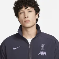 Liverpool FC Revival Third мужские Nike Soccer Woven Куртка цвет серый